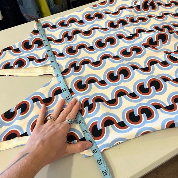 C/MEO Collective Retro Printed Ruffled Trim Sleeveless Dress Size Large NEW - Picture 10 of 14